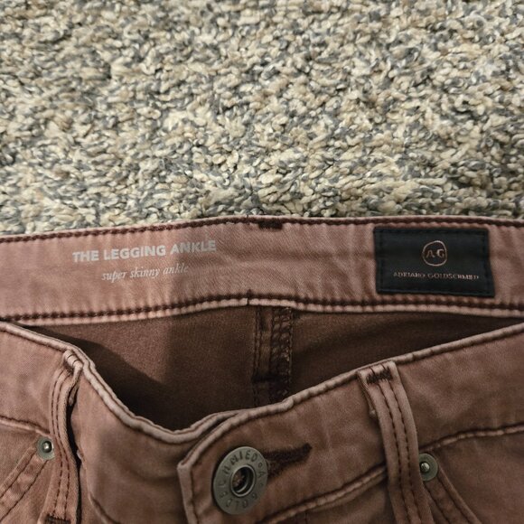 Adriano Goldschmied The Legging Ankle Super Skinny Jeans Mauve 28 - Picture 4 of 5